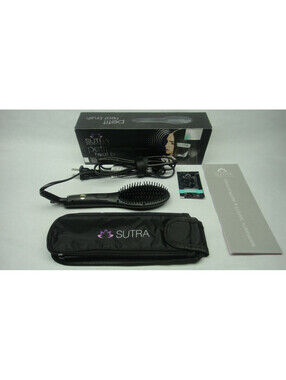 Sutra Petit Mini Heat Hair Brush Compact Travel Size Black